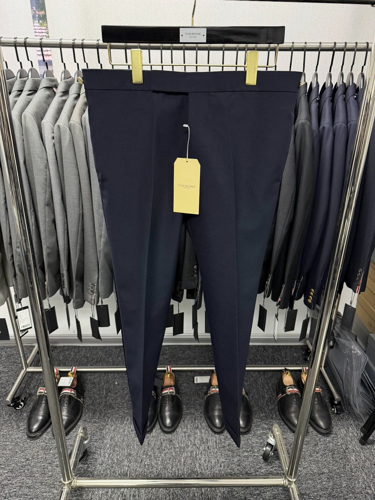 Thom Browne Thom Browne Navy Blue Side Color Block Trousers 3 Rare Size US 34 / EU 50 - 1 Thumbnail