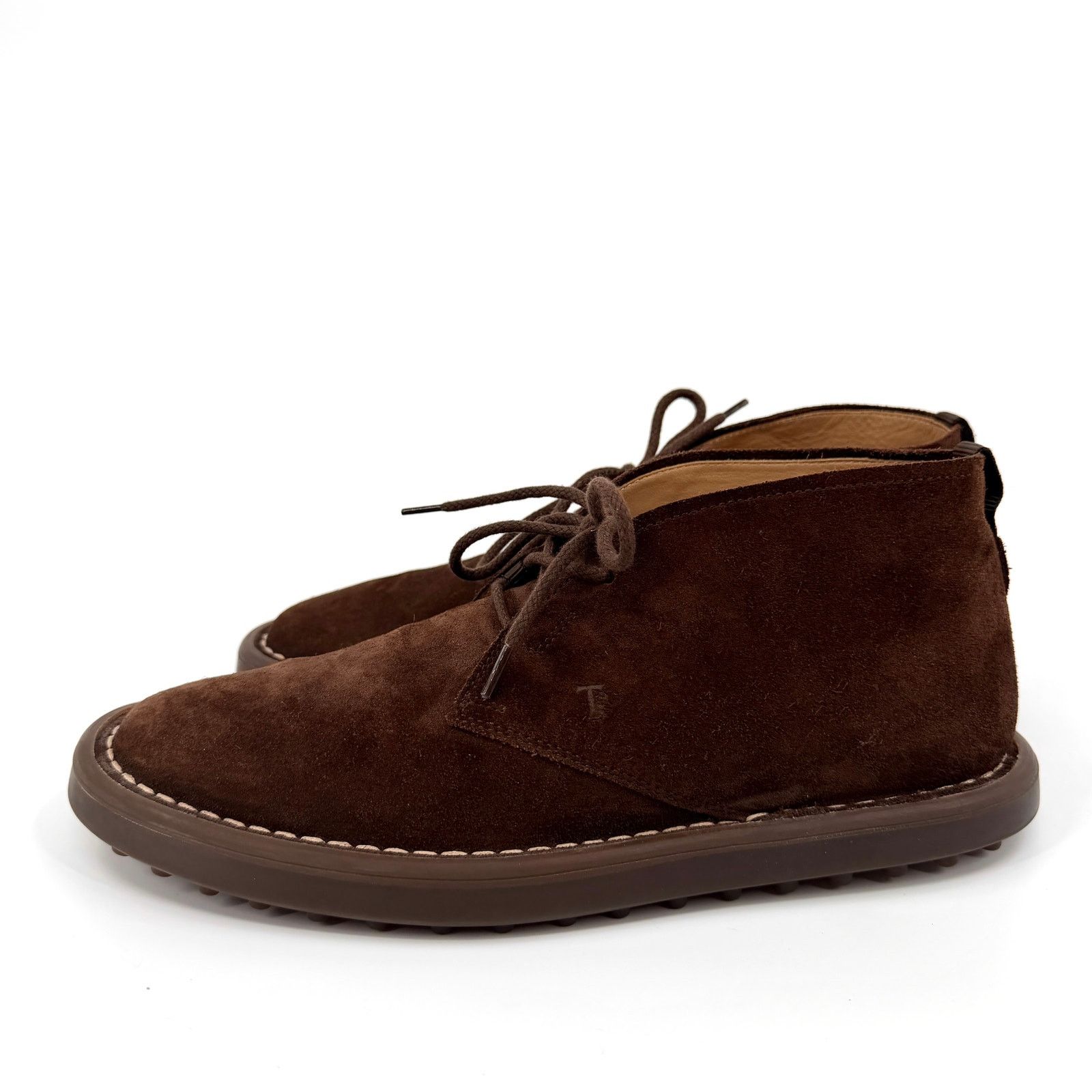 Tod's Tod’s Brown Suede Gommino Pebble Sole Chukka Desert Boots Size US 7 / EU 40 - 5 Thumbnail