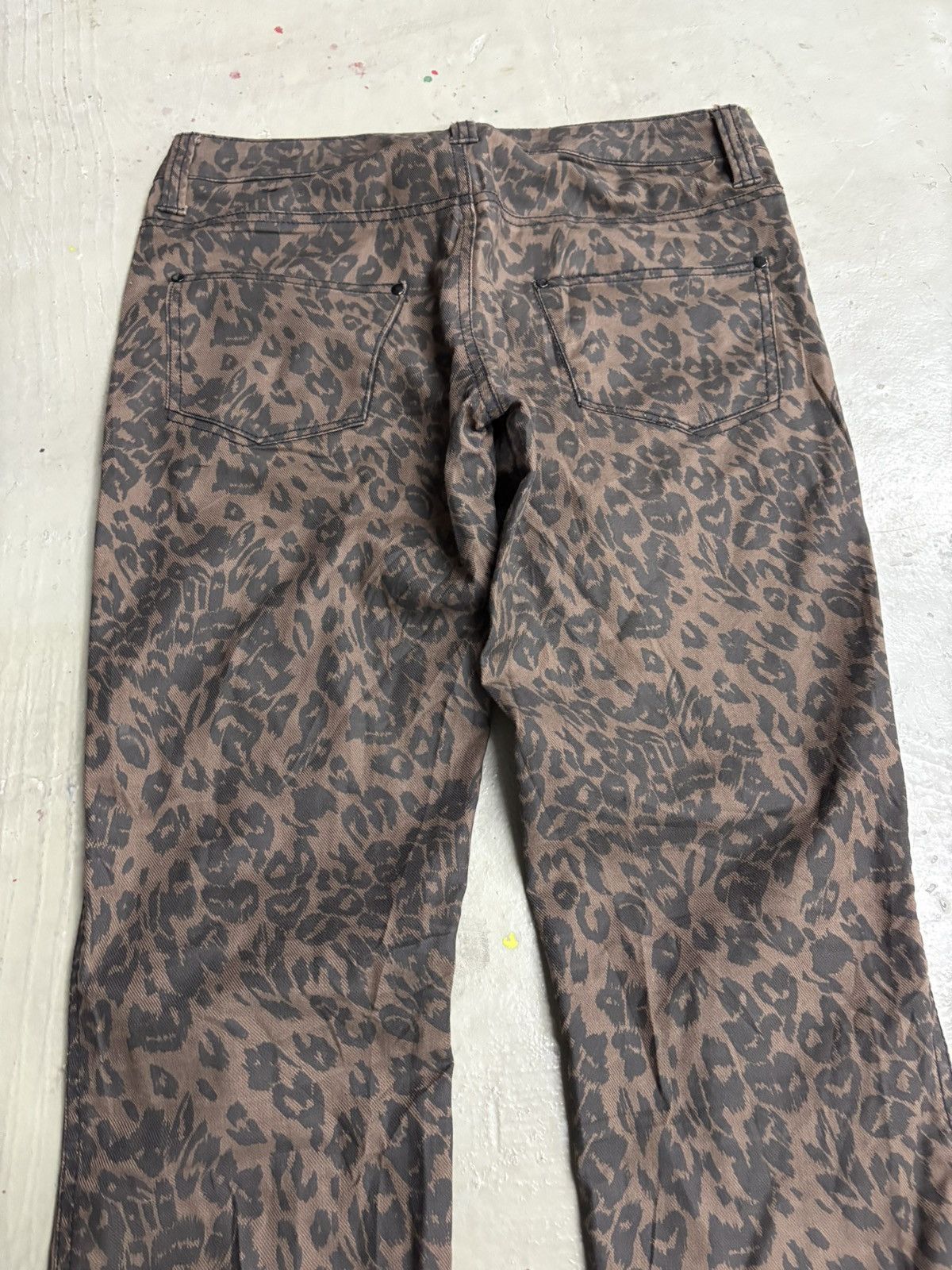 Japanese Brand No Future Slim Leopard Punk Trousers Size US 31 - 3 Thumbnail