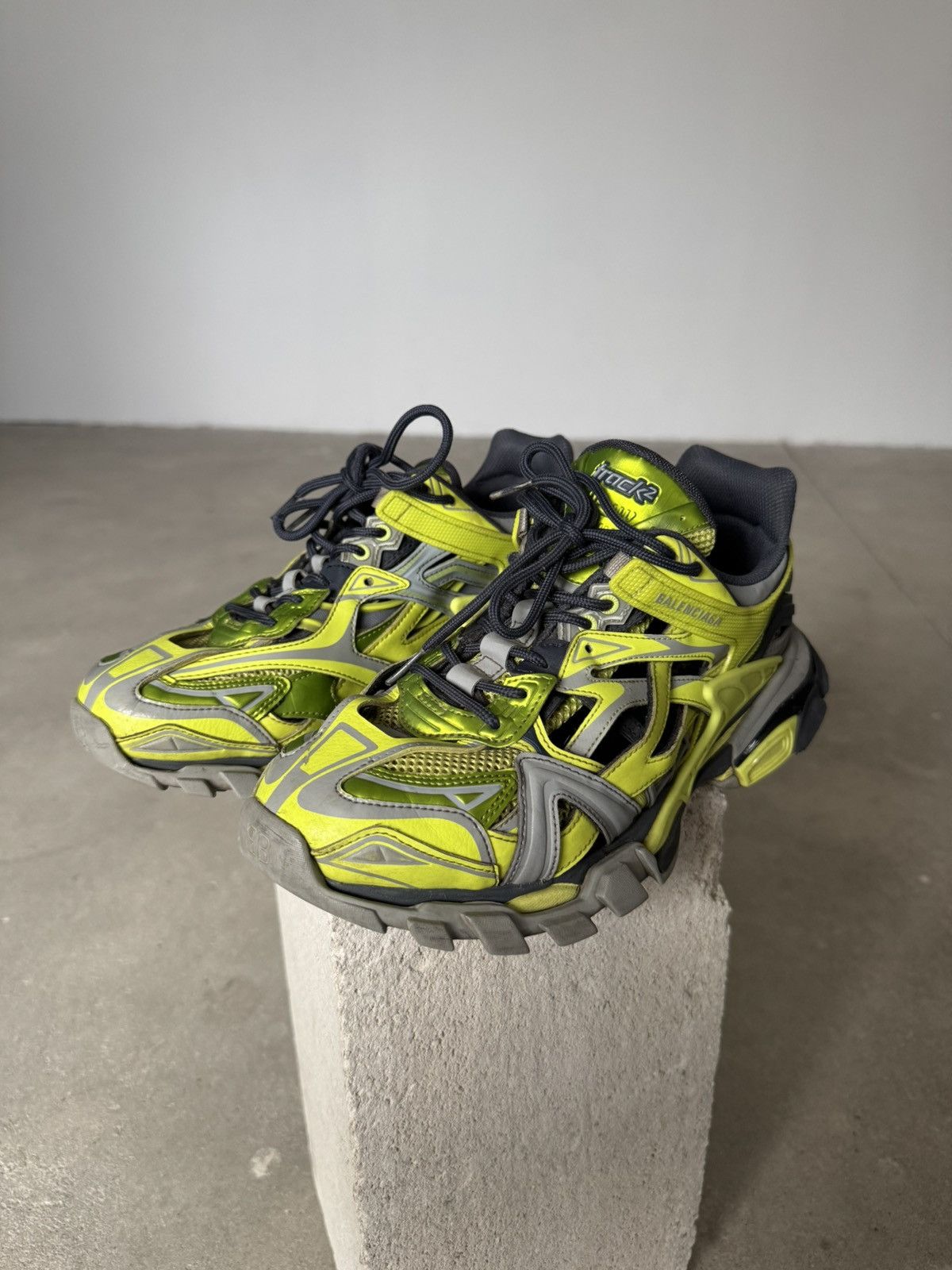 Balenciaga Balenciaga Track 2.0 Sneakers Green Grey Size US 8.5 / EU 41-42 - 1 Thumbnail