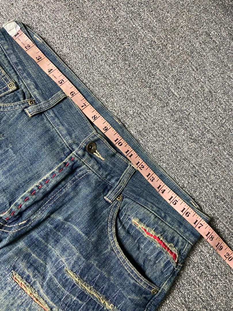 Japanese Brand 🔥 INTERNATIONALE Distressed Patchwork Denim Pants 🔥 (136) Size US 35 - 9 Thumbnail