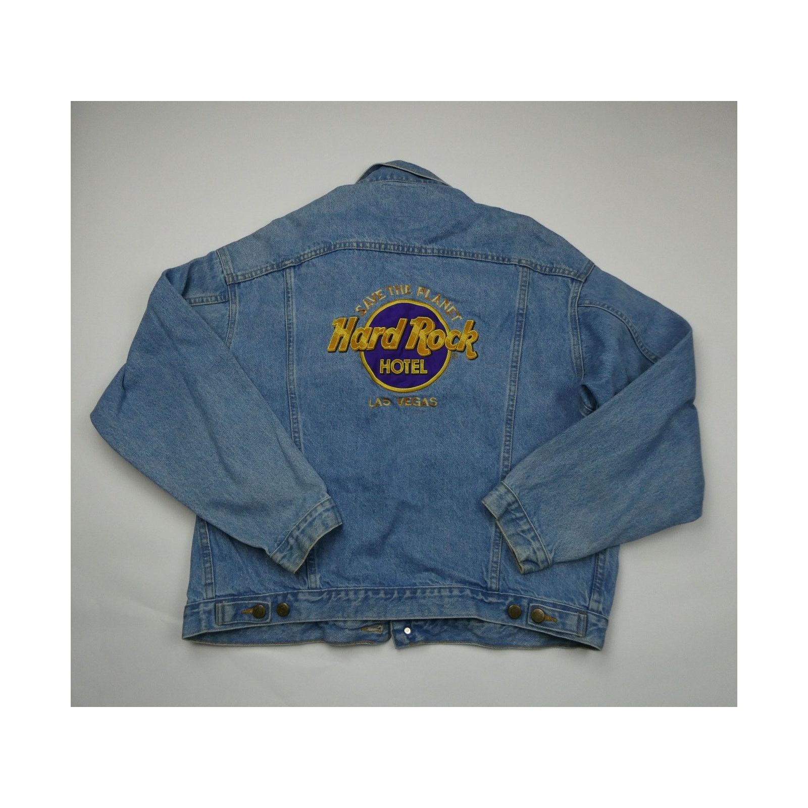 Hard Rock Cafe Hard Rock Hotel Las Vegas denim jacket, large, Made in USA Size US L / EU 52-54 / 3 - 3 Thumbnail