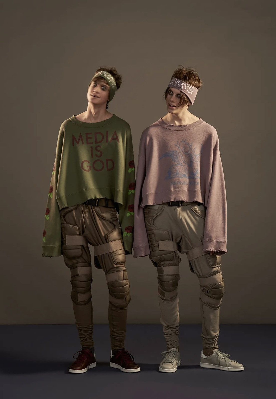 Undercover Deer Wing Cropped Distressed Sweater Fall 2017 Size US XL / EU 56 / 4 - 9 Thumbnail