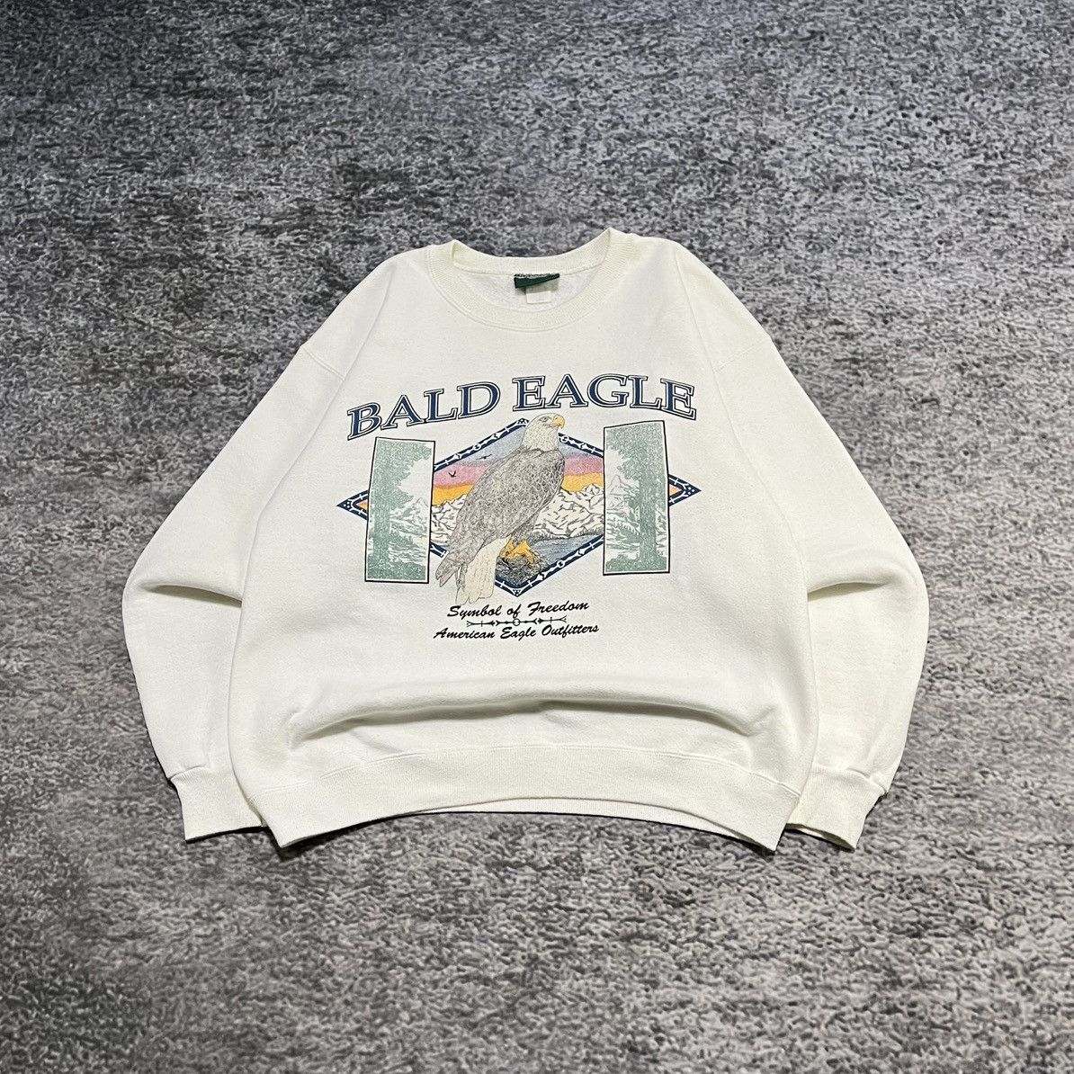 American Eagle Outfitters Vintage 90s American Eagle White Bald Eagle Crewneck Large Size US L / EU 52-54 / 3 - 1 Thumbnail