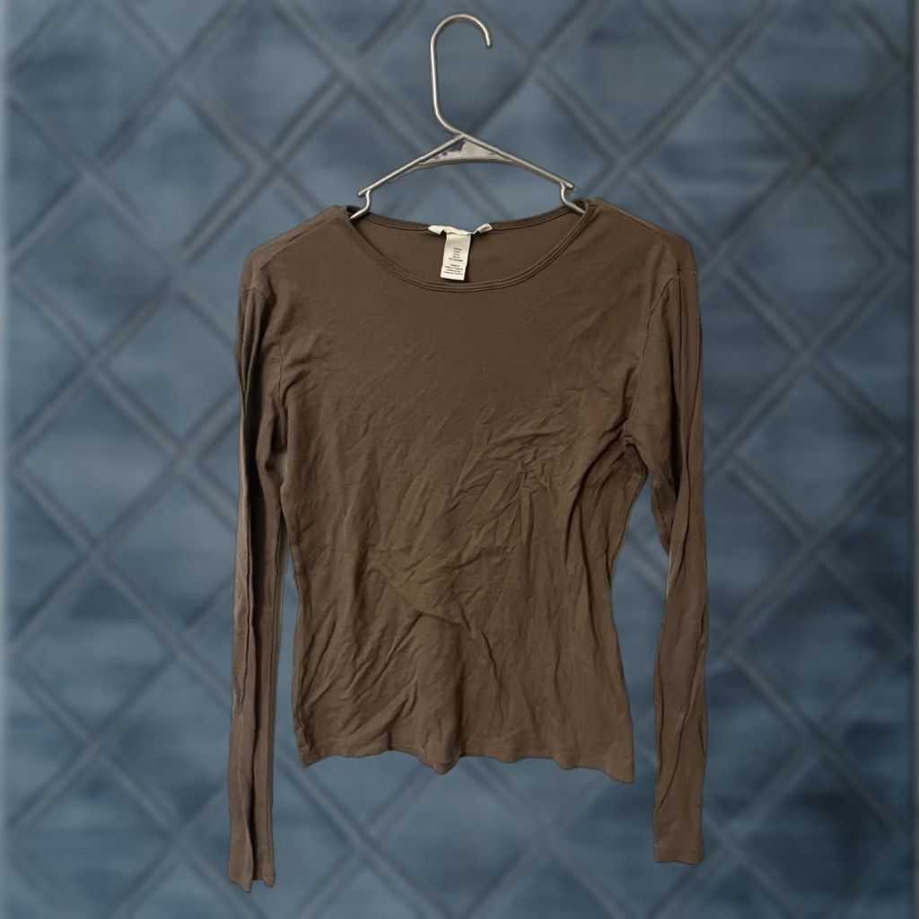 H&M H&M Women's T-Shirt Long Sleeve Purple Round Neck Small Size M / US 6-8 / IT 42-44 - 1 Thumbnail