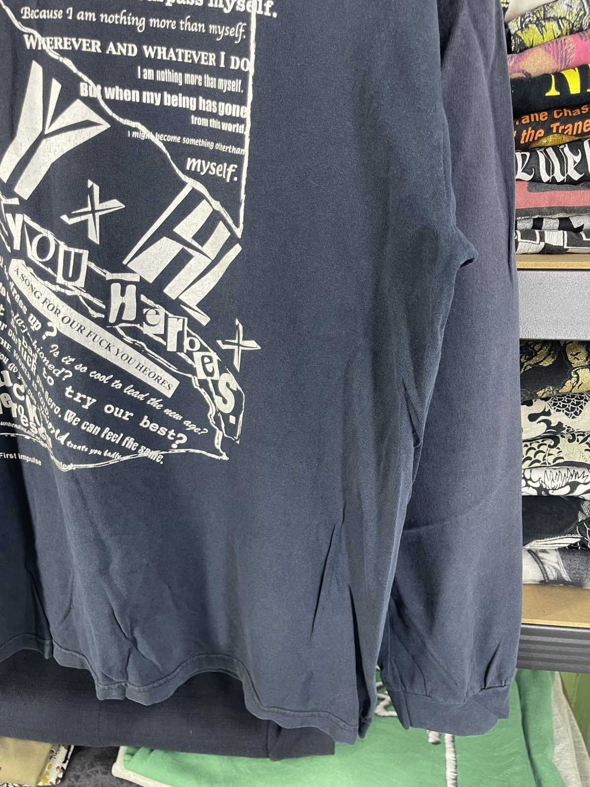 Vintage Vintage 90's First Impulse F Y H Punk Shirt Sun Faded Tee Size US L / EU 52-54 / 3 - 7 Thumbnail