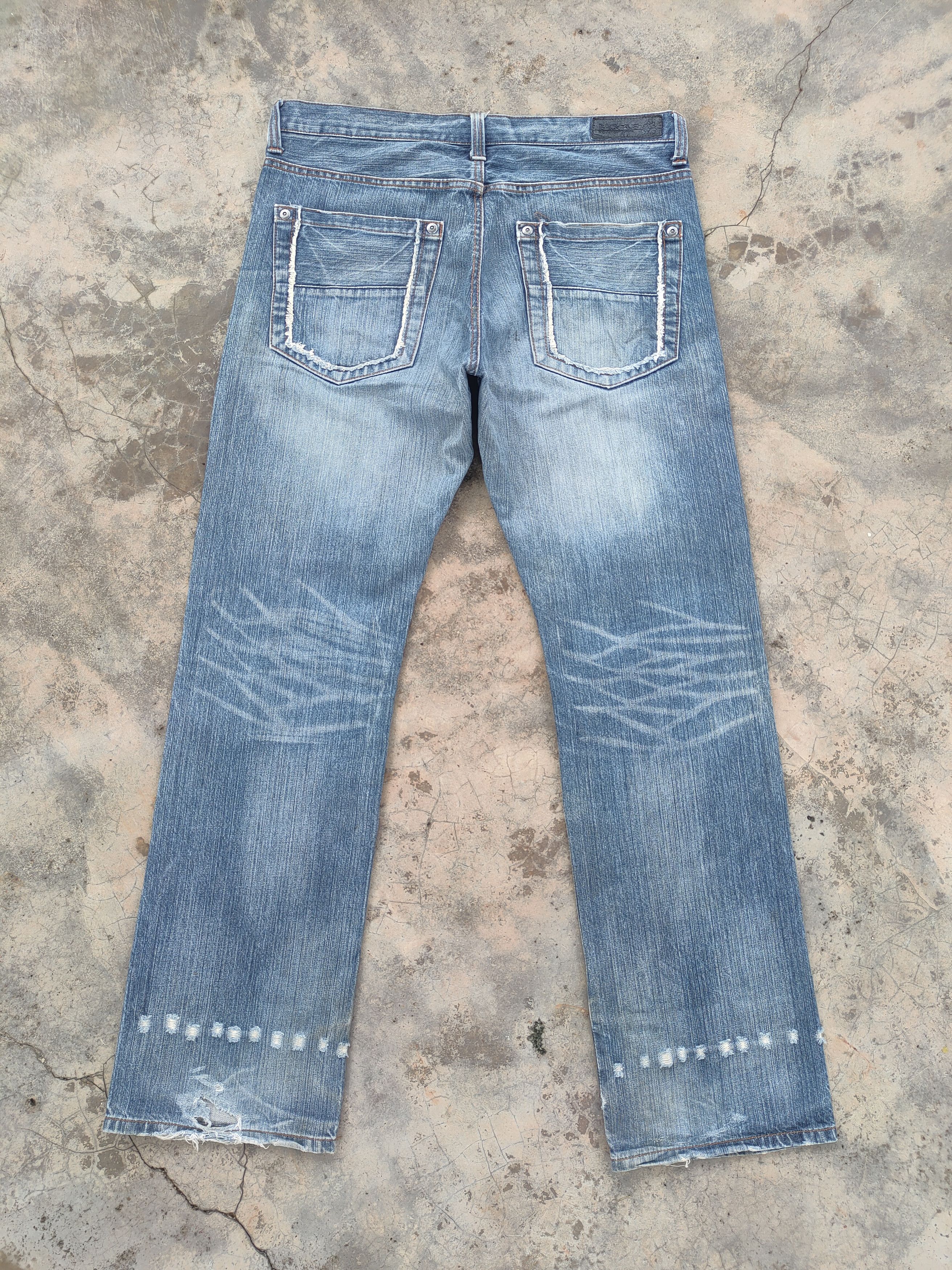Black Label RARE! VINTAGE JAPANESE PATCHWORK JEANS DENIM PANTS Size US 36 / EU 52 - 9 Thumbnail