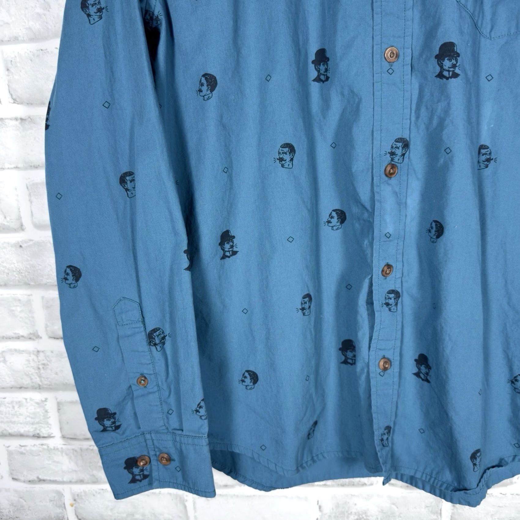 Prana prAna Blue Slim Fit Long Sleeve Button-Down Shirt Mens L Size US L / EU 52-54 / 3 - 3 Thumbnail