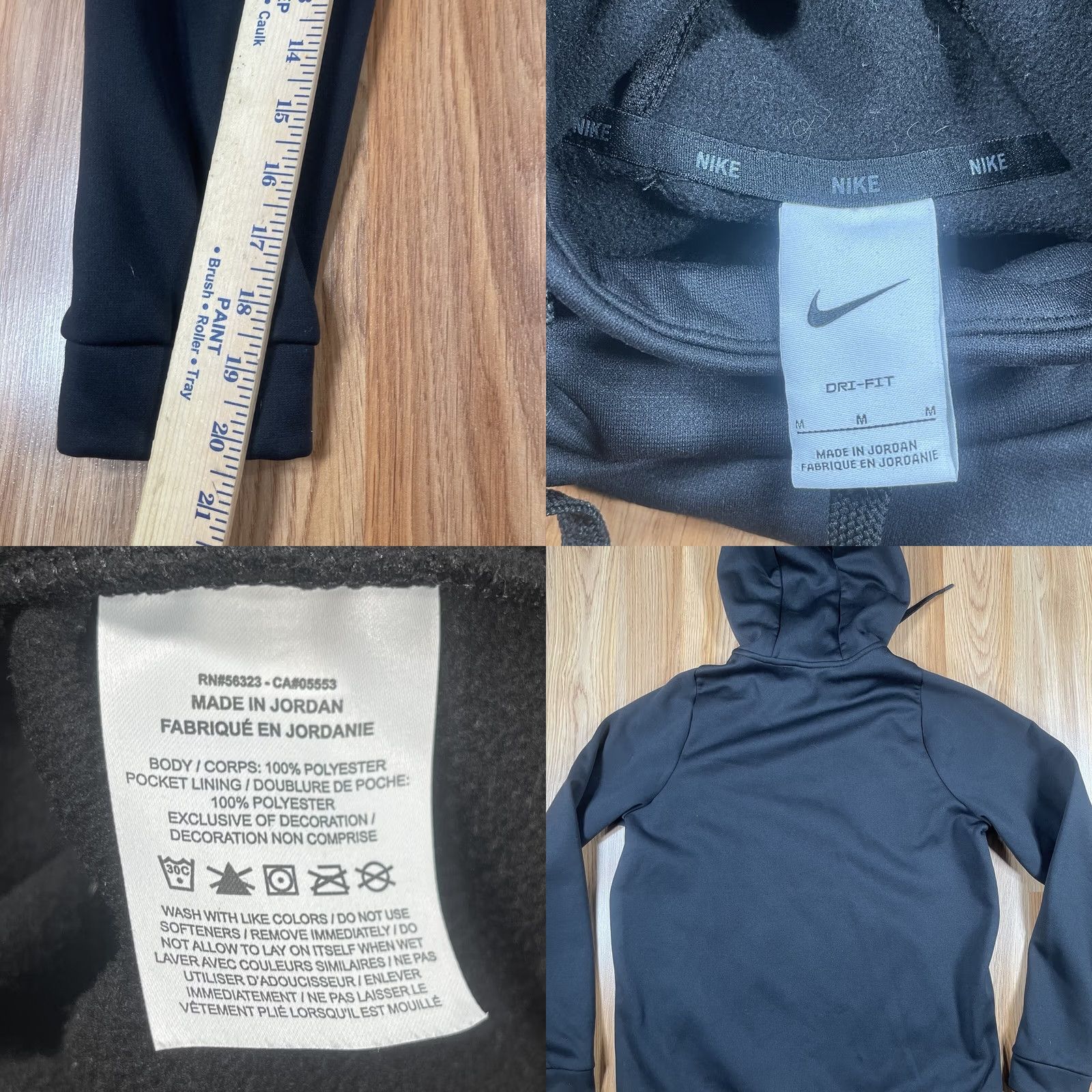 Nike Nike Dri-Fit Hoodie Mens M Black Pullover Hooded Long Sleeve Sweatshirt Sports Size US M / EU 48-50 / 2 - 8 Thumbnail