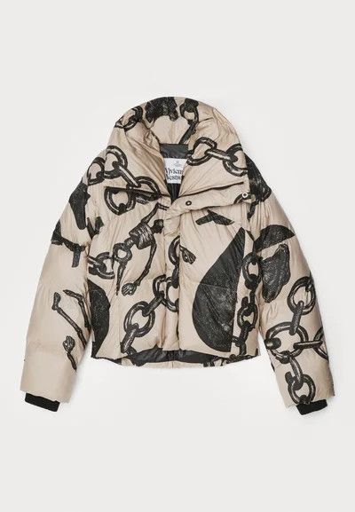 Vivienne Westwood o1srvl11e0326 Hero Puffer Jacket in Beige/Black Size US M / EU 48-50 / 2 - 1 Thumbnail