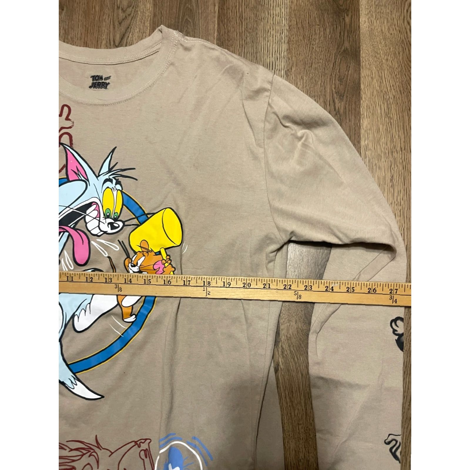 Vintage Tom and Jerry Shirt Men's XL Brown Long Sleeve Graphic Print T-Shirt Crew Neck Size US XL / EU 56 / 4 - 7 Thumbnail