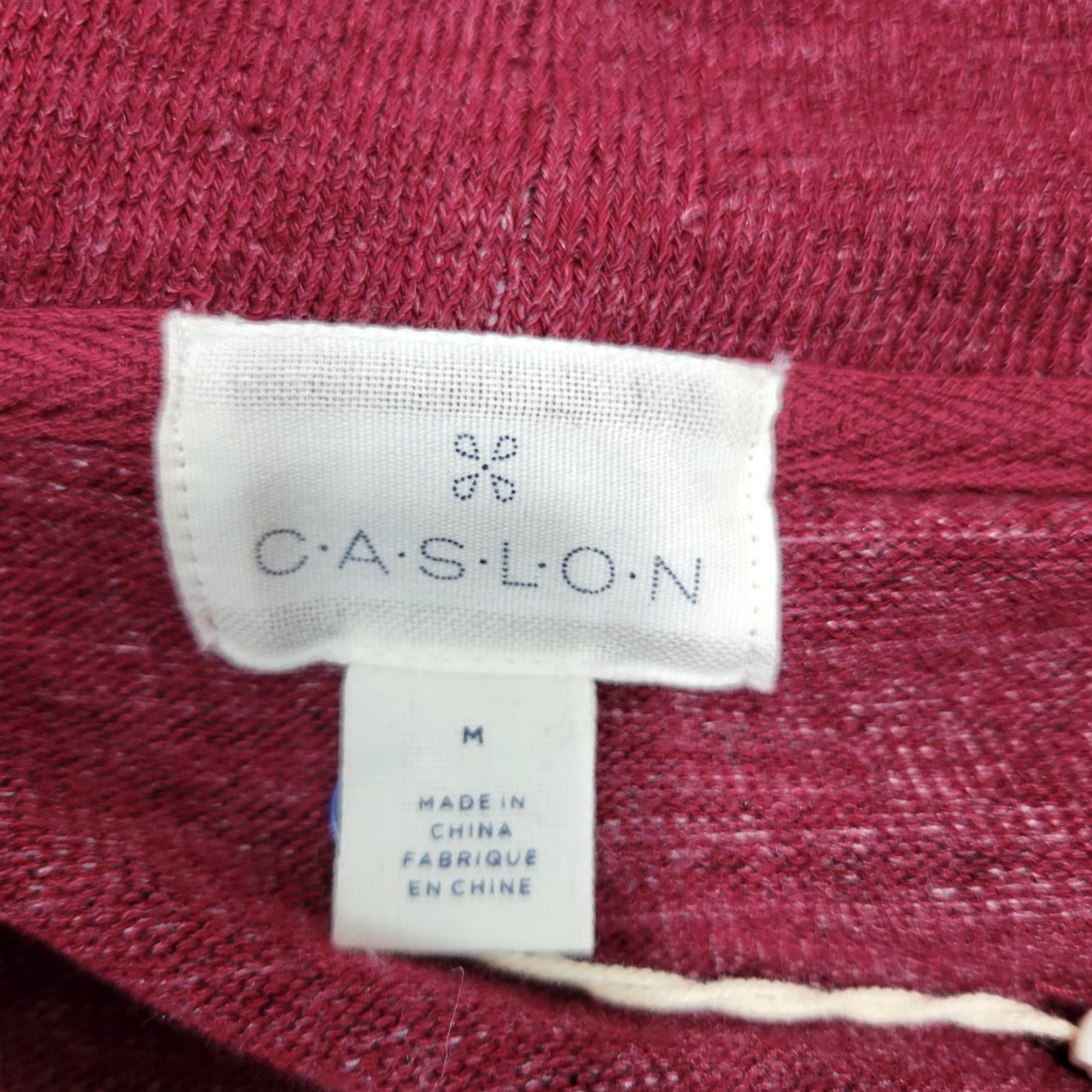 Vintage Caslon Women's Burgundy Cardigan Sweater High Neck Snap Buttons Size M Casual Knit Cotton Blend Cardigan Womens Burgundy 90s? Size M / US 6-8 / IT 42-44 - 3 Thumbnail