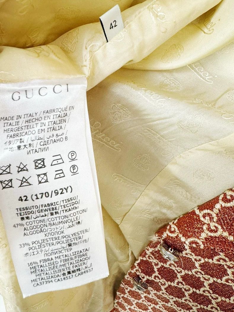 Gucci Gucci Logo Pattern Blazer Jacket-2505 Size M / US 6-8 / IT 42-44 - 4 Thumbnail