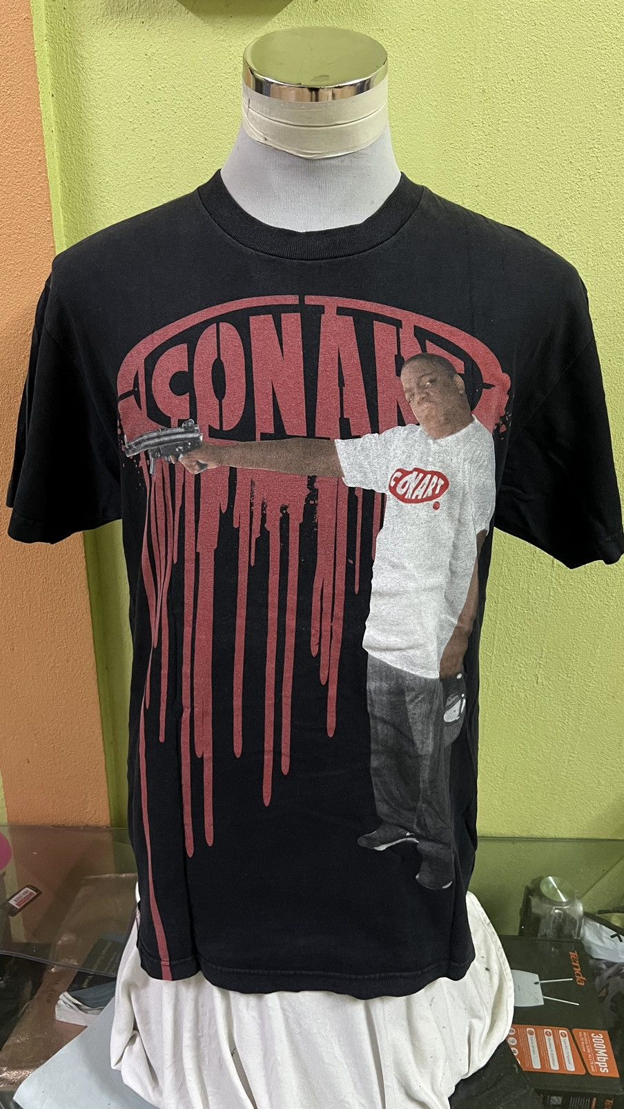BIGI RARE VINTAGE 90s CONART X BIGGIE OVERPRINT GRAPHIC RAPP TEE Size US L / EU 52-54 / 3 - 1 Thumbnail