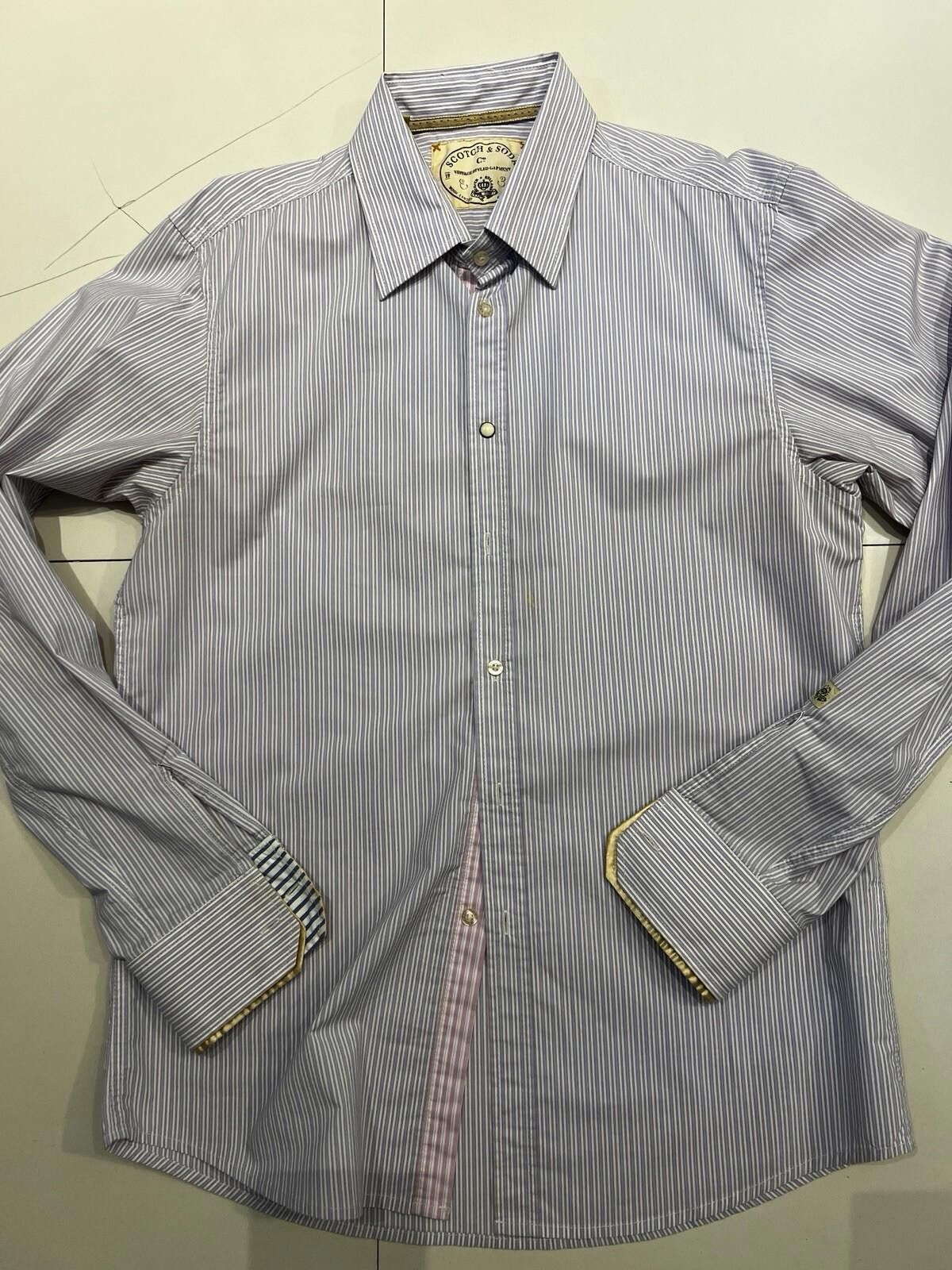 Scotch & Soda Scotch & Soda Vintage Striped Button Up Long Sleeve Shirt XL Size US XL / EU 56 / 4 - 1 Thumbnail