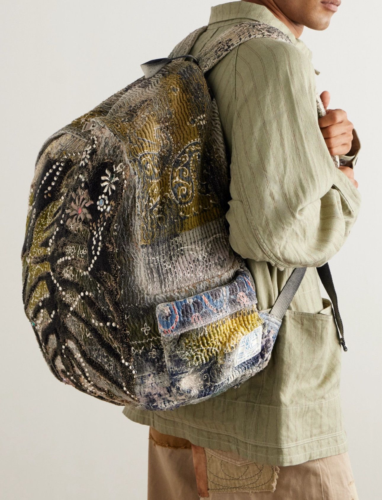 Proleta Re Art 1/1 EMBELLISHED EMBROIDERED COTTON BACKPACK Size ONE SIZE - 2 Thumbnail
