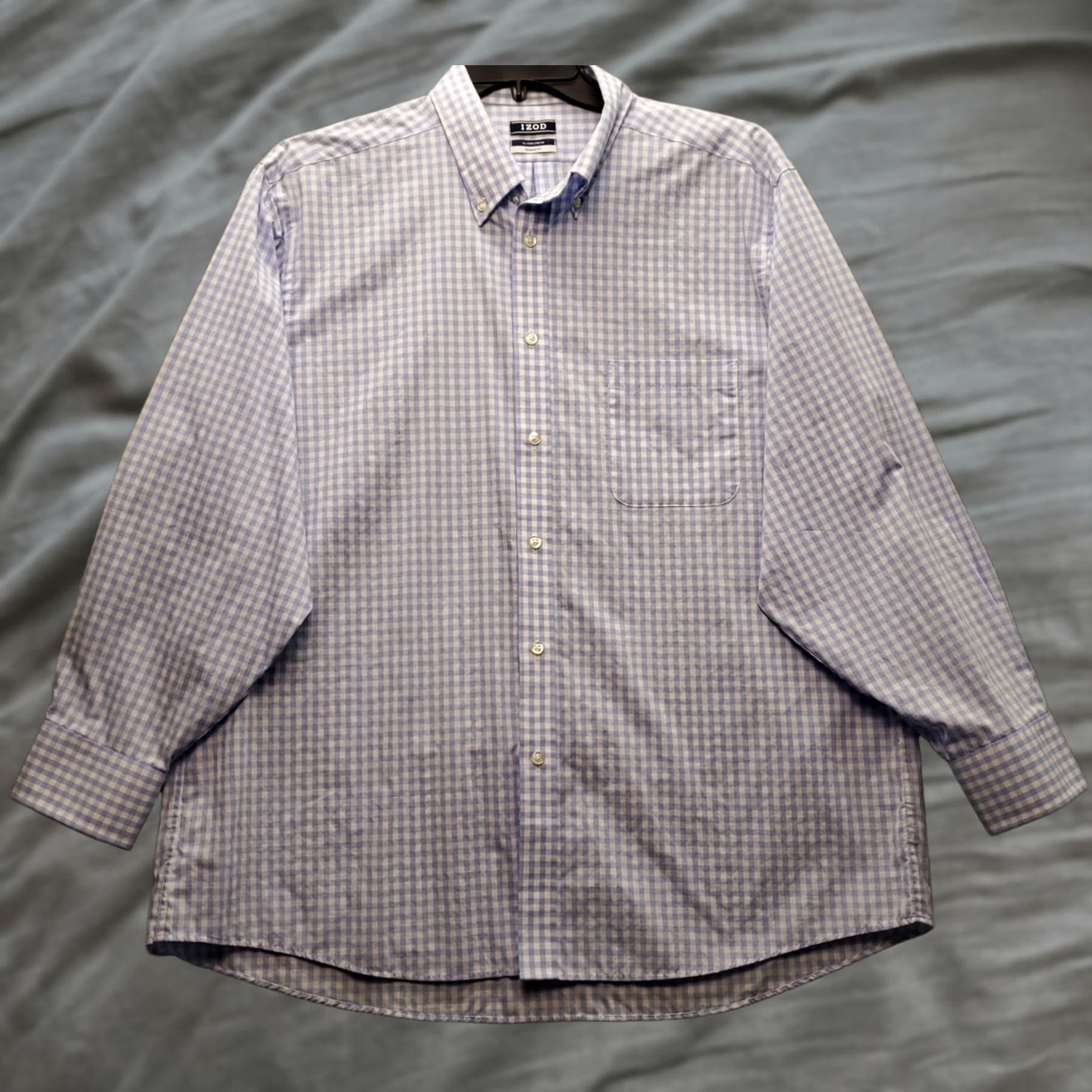 Izod IZOD Shirt Mens XL Multi Check Stretch Regular Fit Long Sleeve Button-Down Size US XL / EU 56 / 4 - 1 Thumbnail