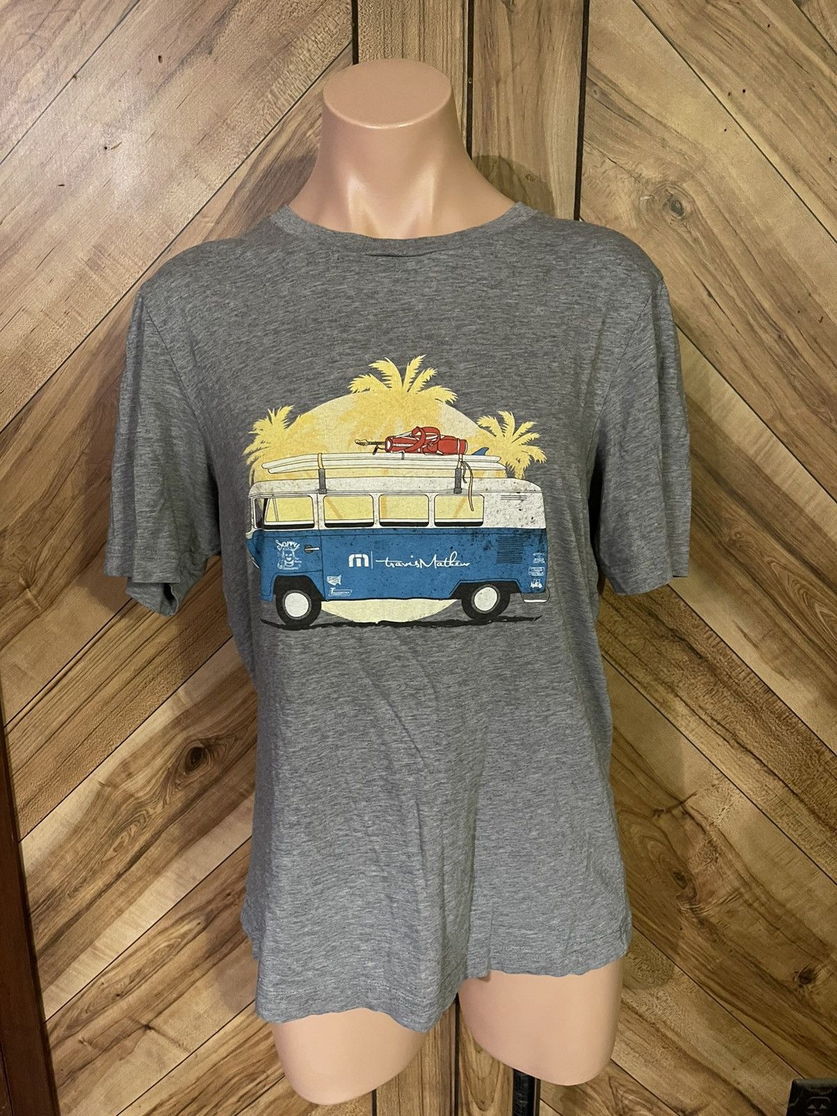 TravisMathew TravisMathew Men’s Medium Gray Shibby Graphic Print T-Shirt Size US M / EU 48-50 / 2 - 2 Thumbnail