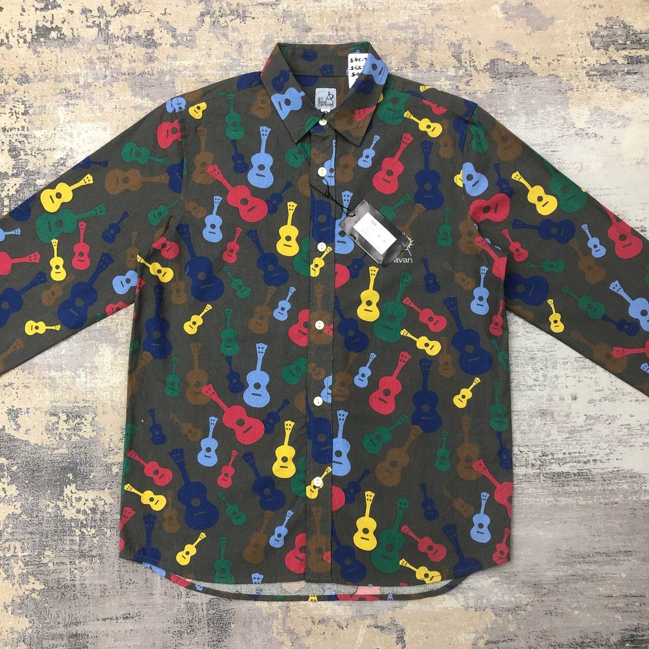 go slow caravan T23 NWT GUITAR THEME BY GO SLOW CARAVAN SHIRTS Size US M / EU 48-50 / 2 - 4 Thumbnail