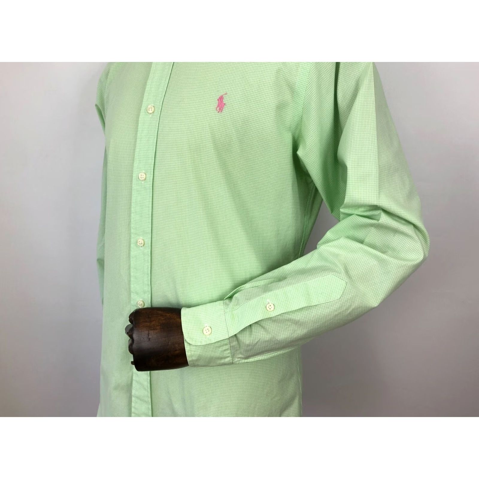 Ralph Lauren Ralph Lauren Shirt Mens 15.5 Green Men Size Cotton Micro Check Size US L / EU 52-54 / 3 - 6 Thumbnail