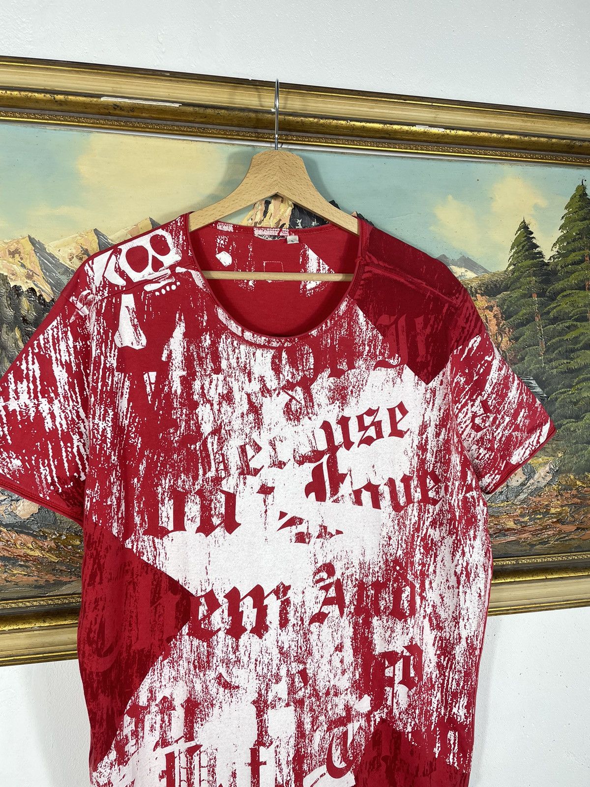 Affliction Red White Vintage Retro Y2k 00s T-shirt Tees Size US M / EU 48-50 / 2 - 5 Thumbnail