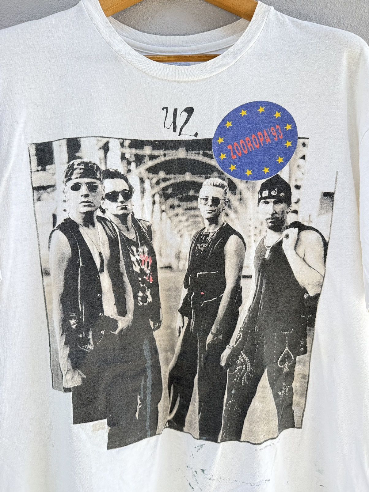 Band Tees Thrashed Paint Vintage 90s U2 Zooropa Winterland Faded Tee Size US XL / EU 56 / 4 - 3 Thumbnail