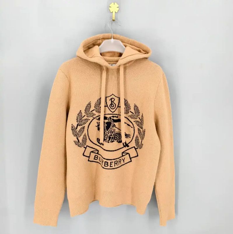Burberry Burberry Wool Hoodie in Khaki for Men Size US M / EU 48-50 / 2 - 1 Thumbnail