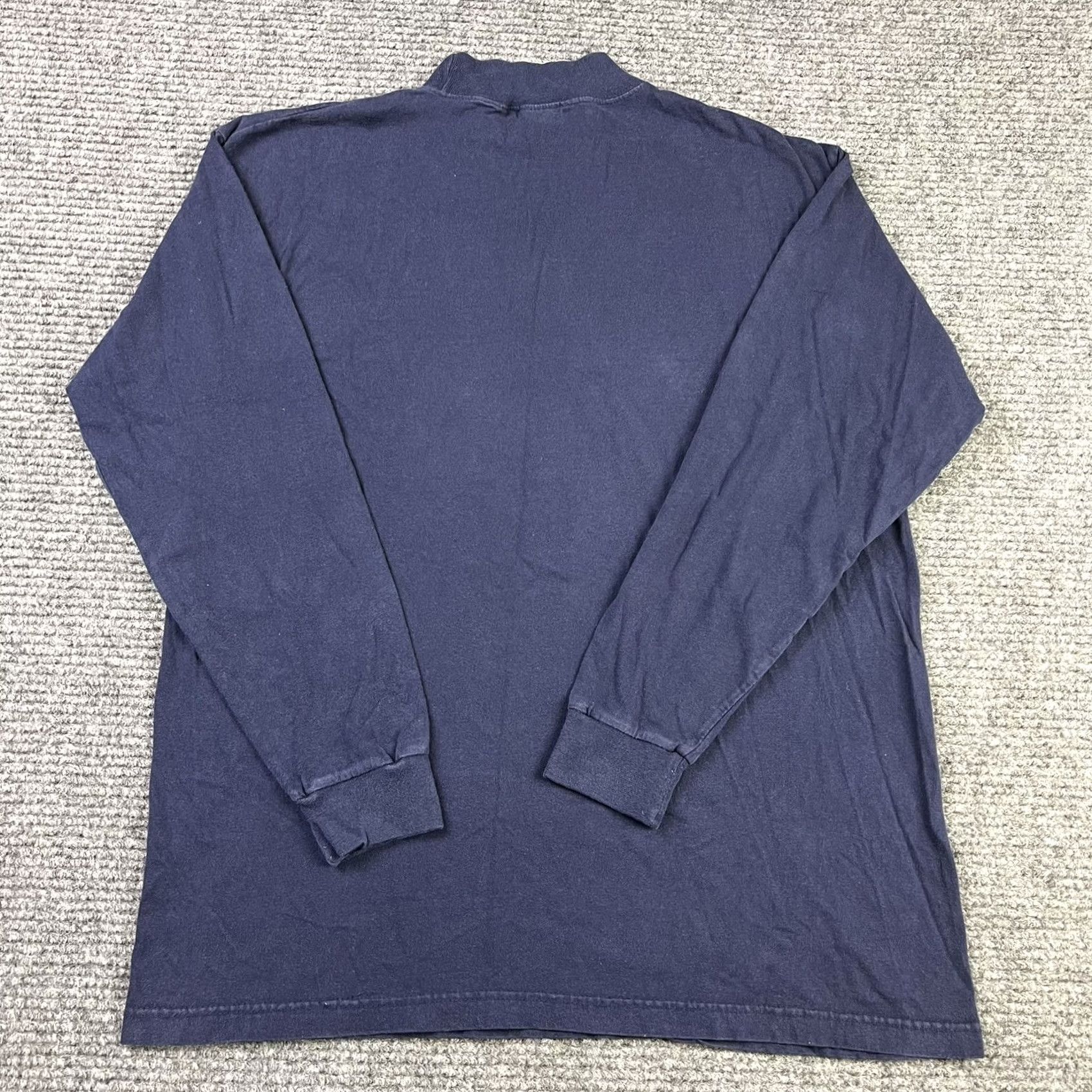 Vintage VINTAGE UNC Embroidered Mockneck Long Sleeve Blue T-Shirt Mens L Size US L / EU 52-54 / 3 - 3 Thumbnail
