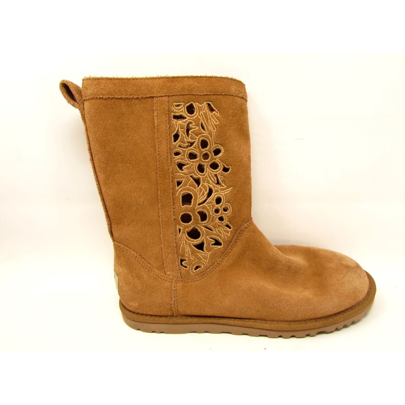 Ugg UGG Lo Pro Floral Cutout Suede Boots Women Size 6 Brown US 6 UK 4.5 Boots Womens Size US 7 / IT 37 - 2 Thumbnail