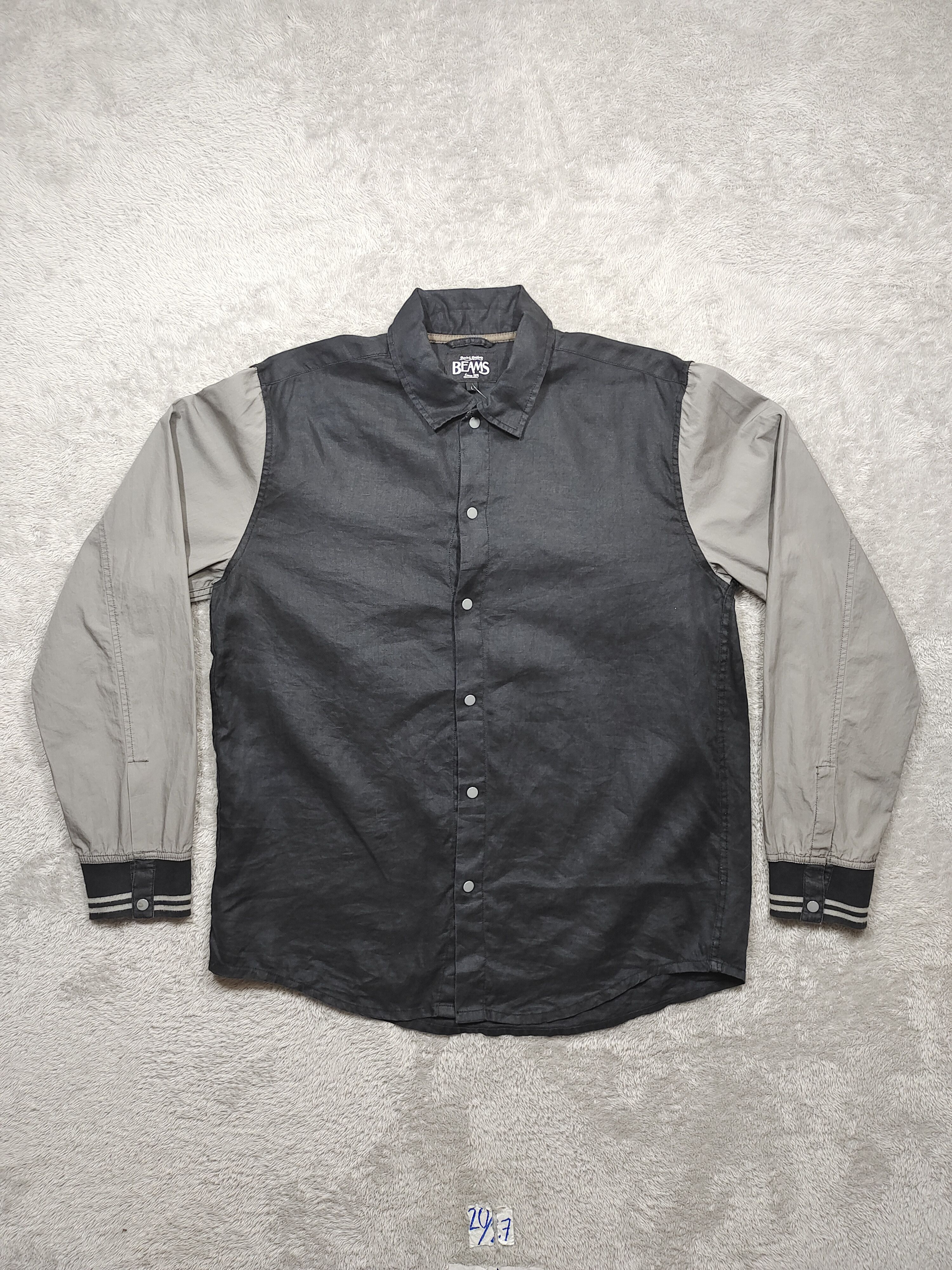 Beams Japan MINIMALIST BEAMS SNAP BUTTON UP LONG SLEEVE Size US L / EU 52-54 / 3 - 1 Thumbnail