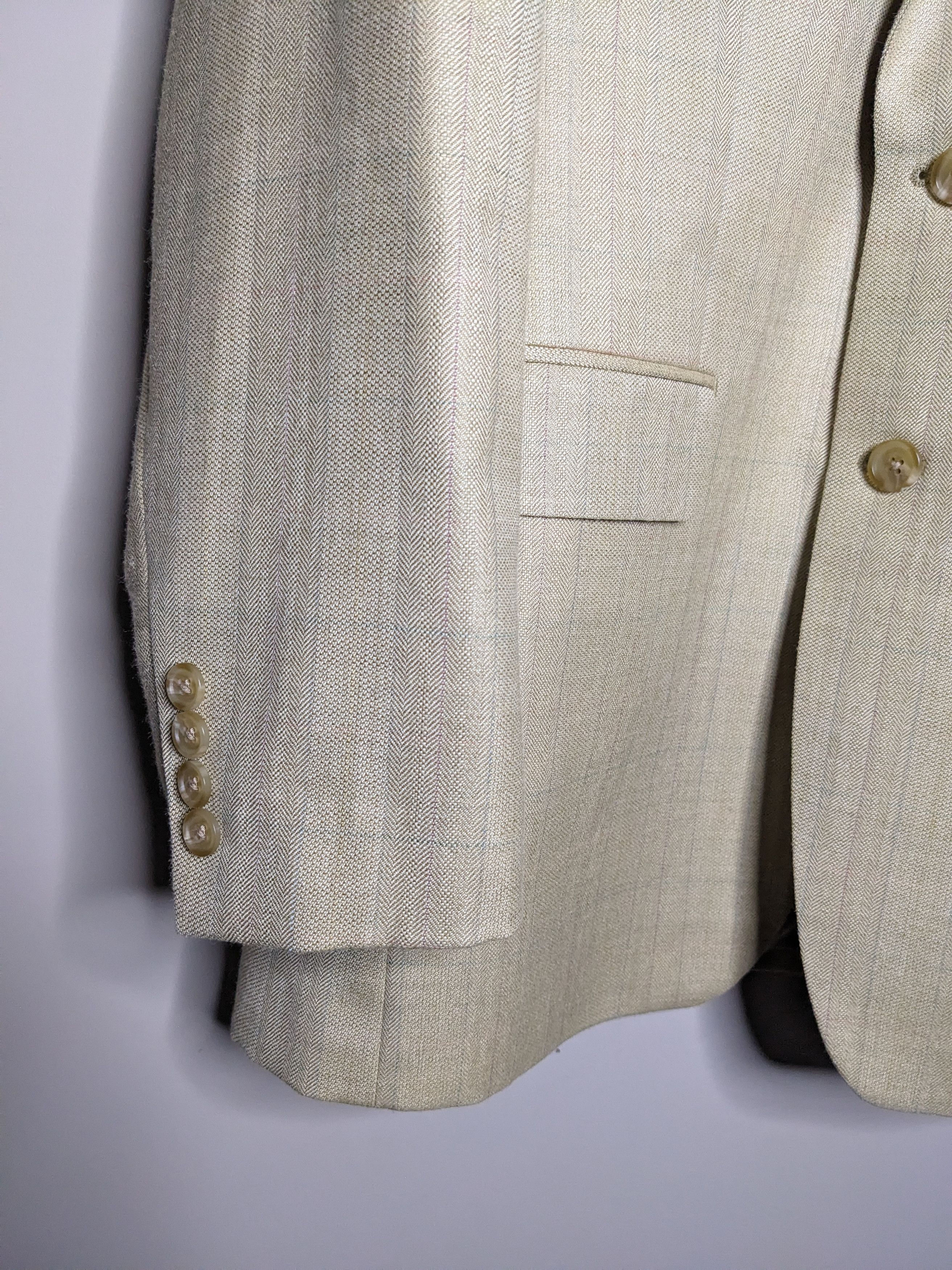 Lauren Ralph Lauren Ralph Lauren Striped Herringbone Blazer 39R Silk Wool Jacket Size 40R - 3 Thumbnail