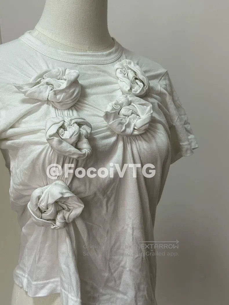 Comme des Garcons Comme Des Garcons White rose flower tight deformation shor Size XS / US 0-2 / IT 36-38 - 4 Thumbnail