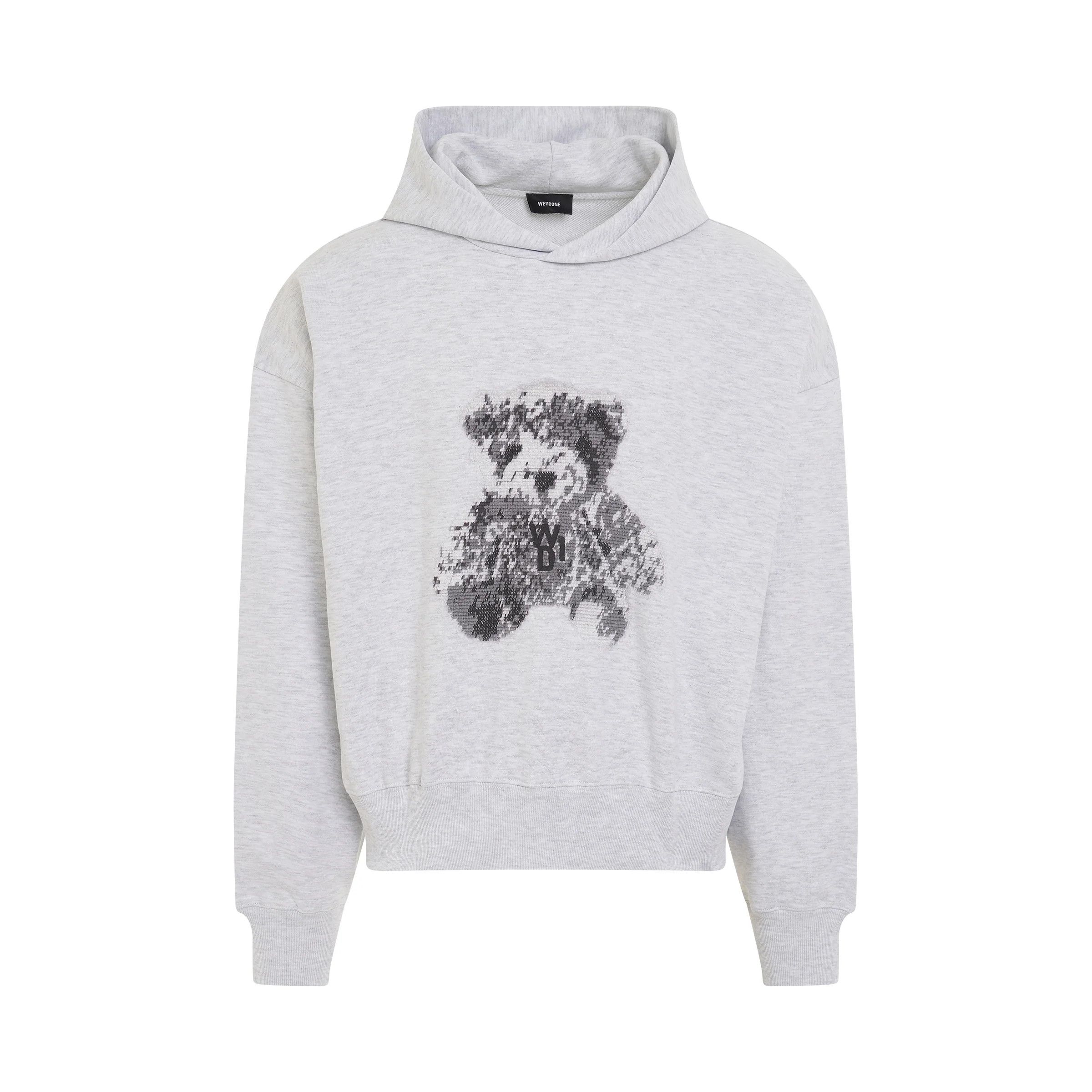 WE11DONE o1mris0824 Teddy Logo Hoodie in Grey Size US S / EU 44-46 / 1 - 1 Thumbnail