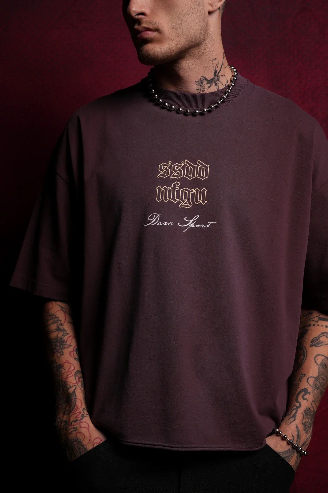 Darc Sport SACRED FIRE GRUNGE RAW HEM "BOX CUT" TEE Size US S / EU 44-46 / 1 - 3 Thumbnail