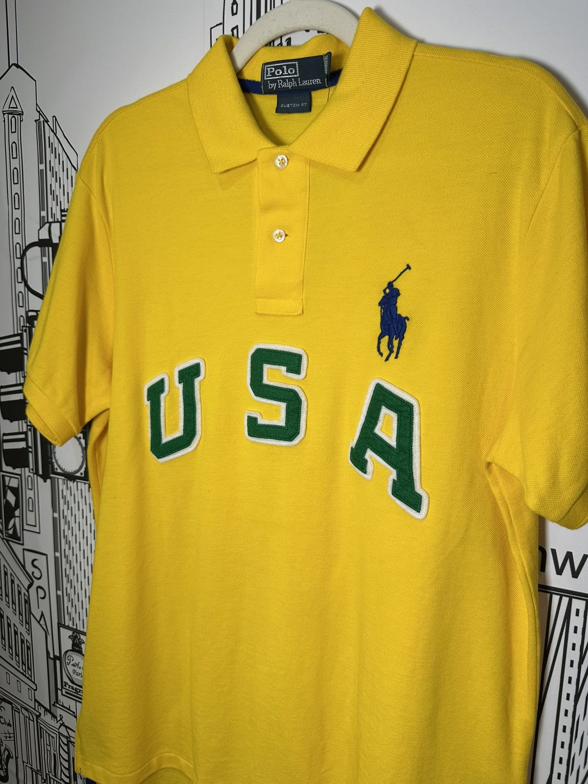 Rugby Ralph Lauren Vintage Polo Ralph Lauren 2010 USA Polo NWT Yellow Size US L / EU 52-54 / 3 - 4 Thumbnail