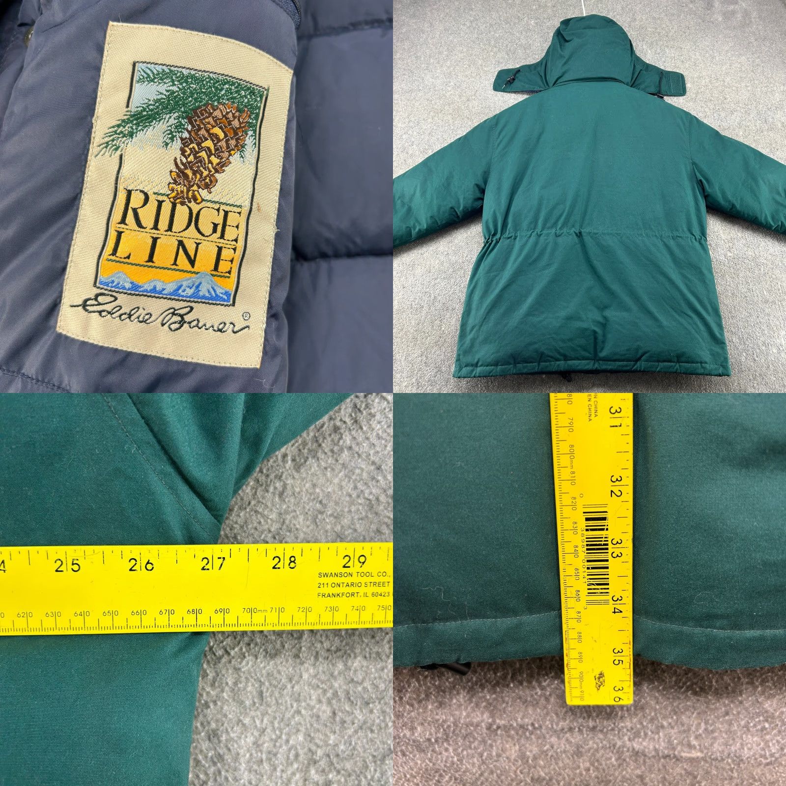 Eddie Bauer VINTAGE Eddie Bauer Jacket Mens L Green Puffer Hooded Goose Down Ridge Line 90s Size US L / EU 52-54 / 3 - 8 Thumbnail