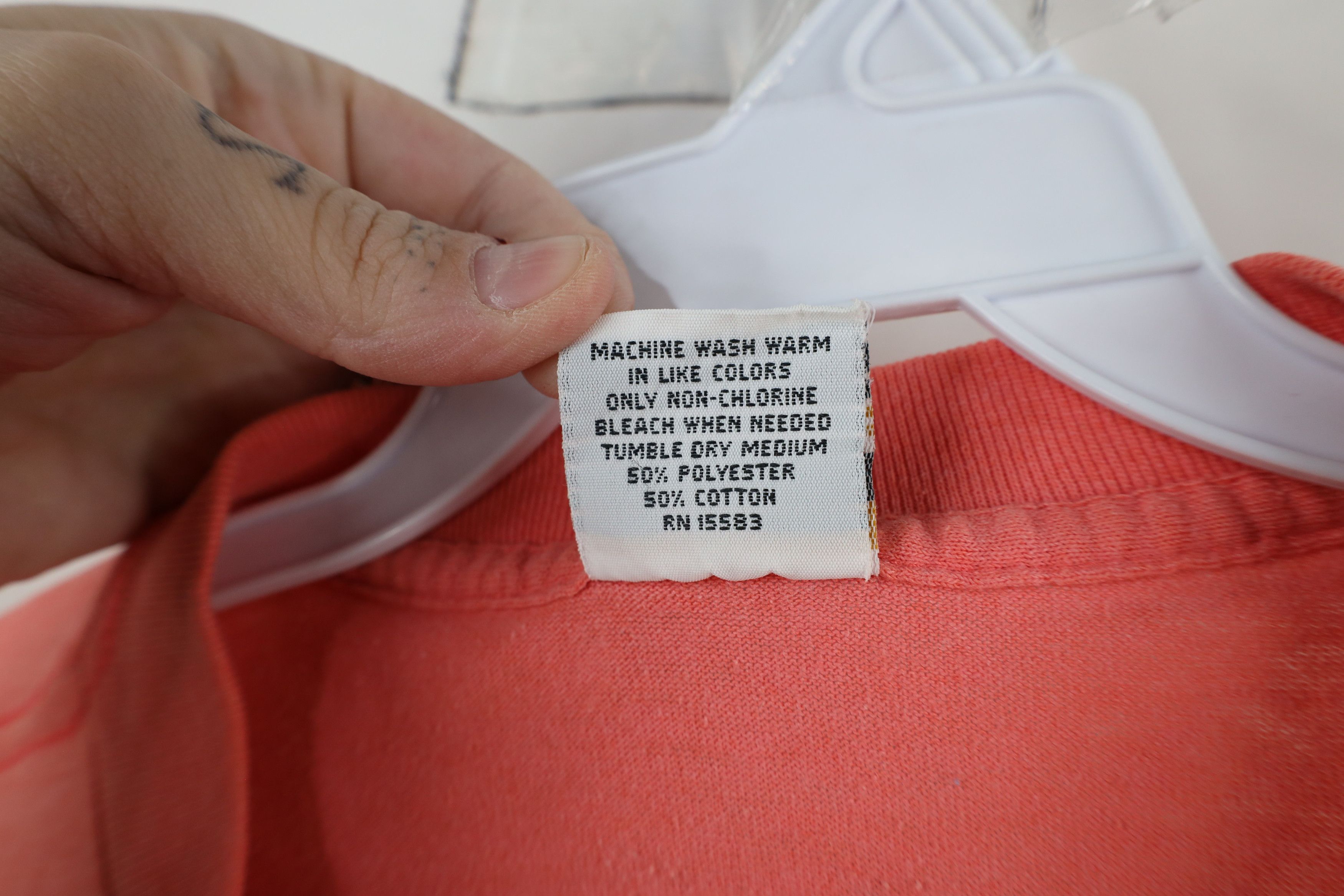 Vintage Vintage 90s Streetwear Cotton Pocket T-Shirt Pink USA Size L / US 10 / IT 46 - 9 Thumbnail