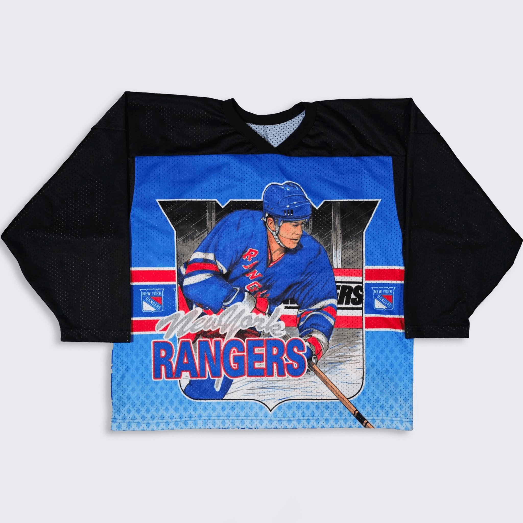 Ccm × Vintage New York Rangers Vintage 90s AoP CCM Hockey Jersey Size US L / EU 52-54 / 3 - 1 Thumbnail