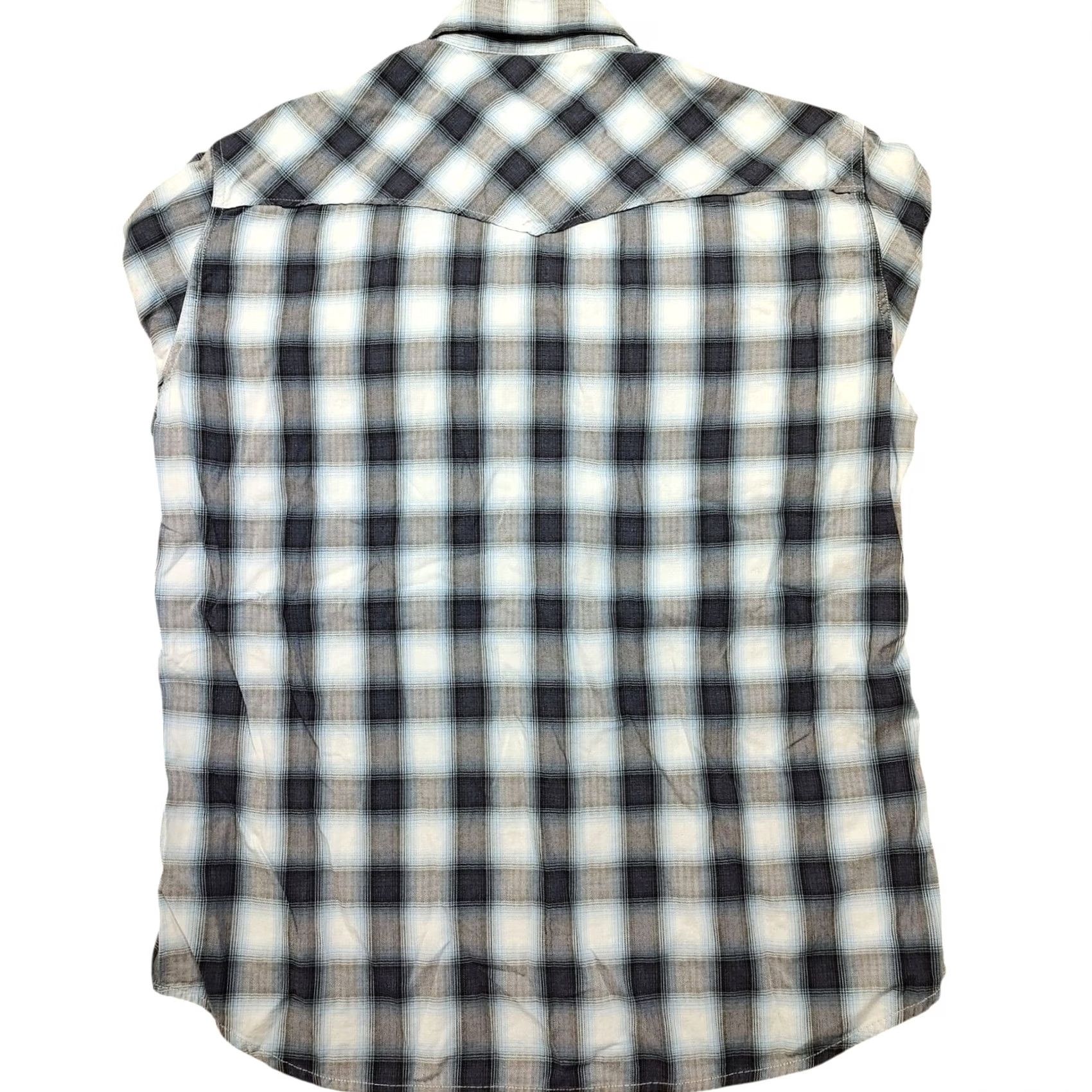 Lucky Brand Lucky Brand Mens Shirt Blue Plaid Pearl Snap Long Sleeve Western Fit M Size US M / EU 48-50 / 2 - 3 Thumbnail