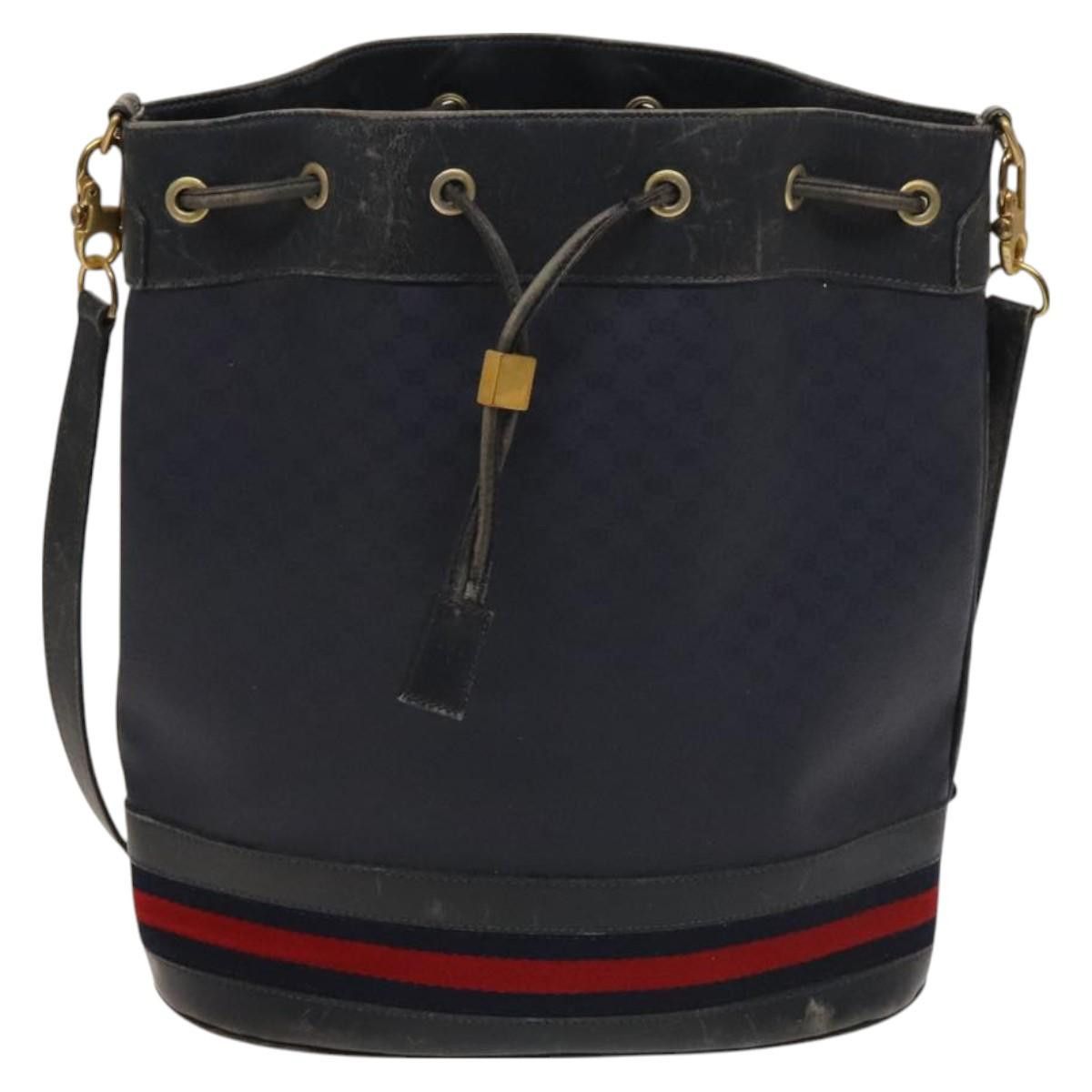 Gucci GUCCI Micro GG Supreme Sherry Line Shoulder Bag Pvc Navy Size ONE SIZE - 2 Thumbnail