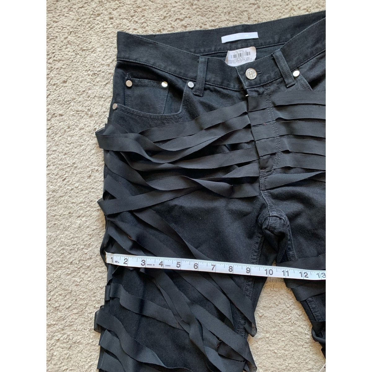 Helmut Lang HELMUT LANG BLACK RIBBON PANTS Size US 31 - 10 Thumbnail