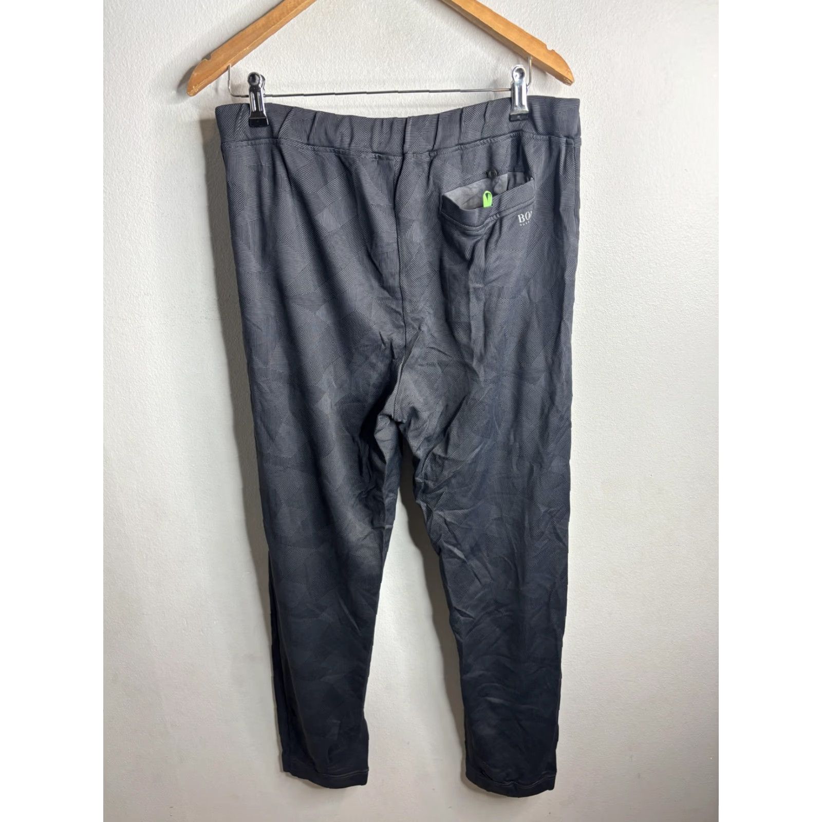 Hugo Boss BOSS Hugo Boss Pants Mens 2XL Gray Geometric Joggers Elastic Waist Pockets Size US 39 - 5 Thumbnail