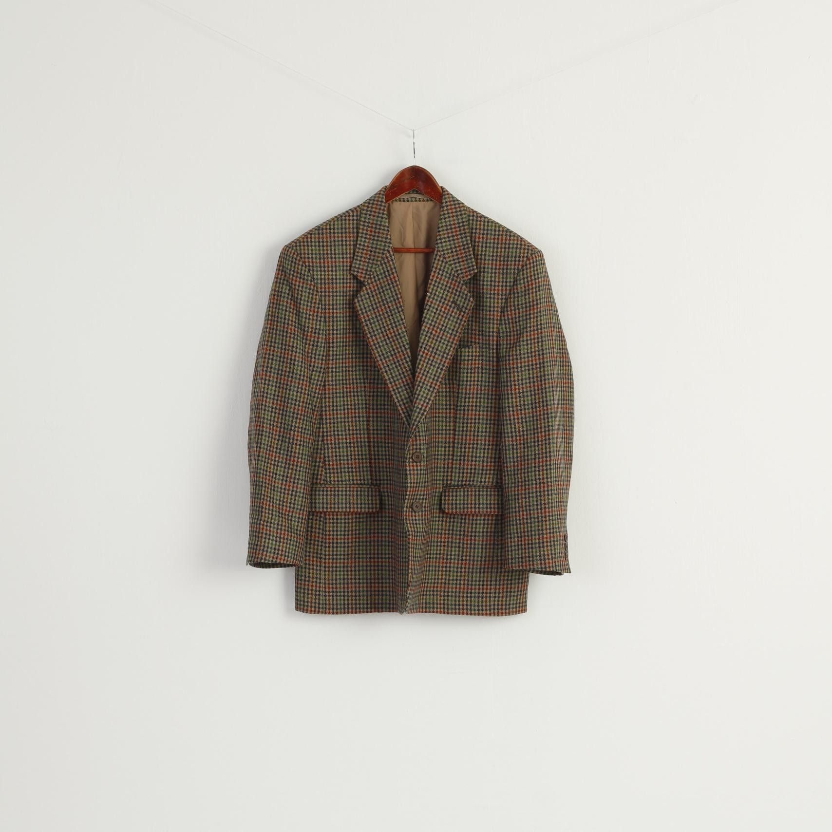 Vintage Michel Luzzi Linea Uomo Men 50 40 Blazer Brown 7763 Size 40R - 2 Thumbnail