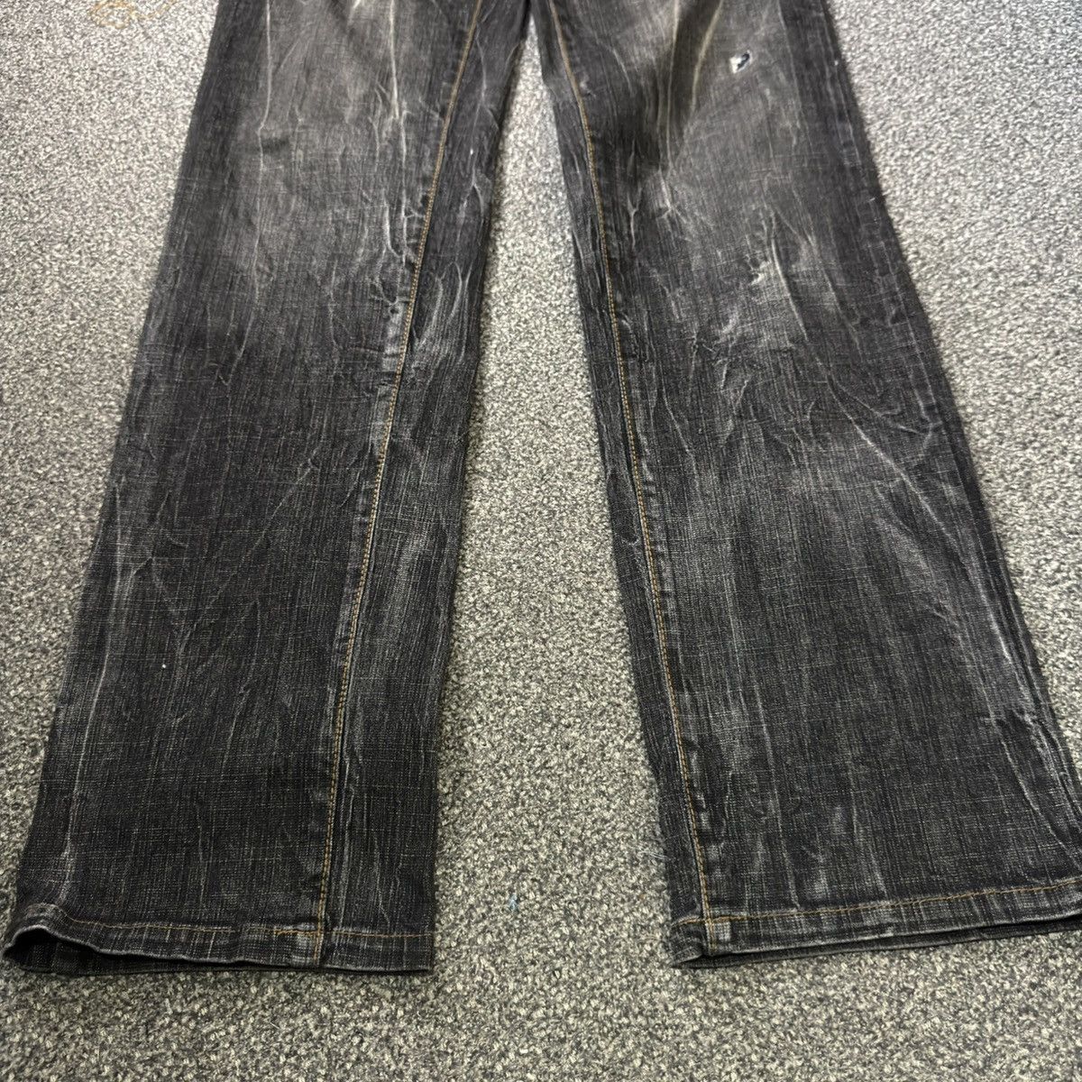Le Grande Bleu (L.G.B.) 🔥🇯🇵 Y2K Japanese D-Douh Wash Out Punk Grunge Distressed Denim Size US 29 - 7 Thumbnail
