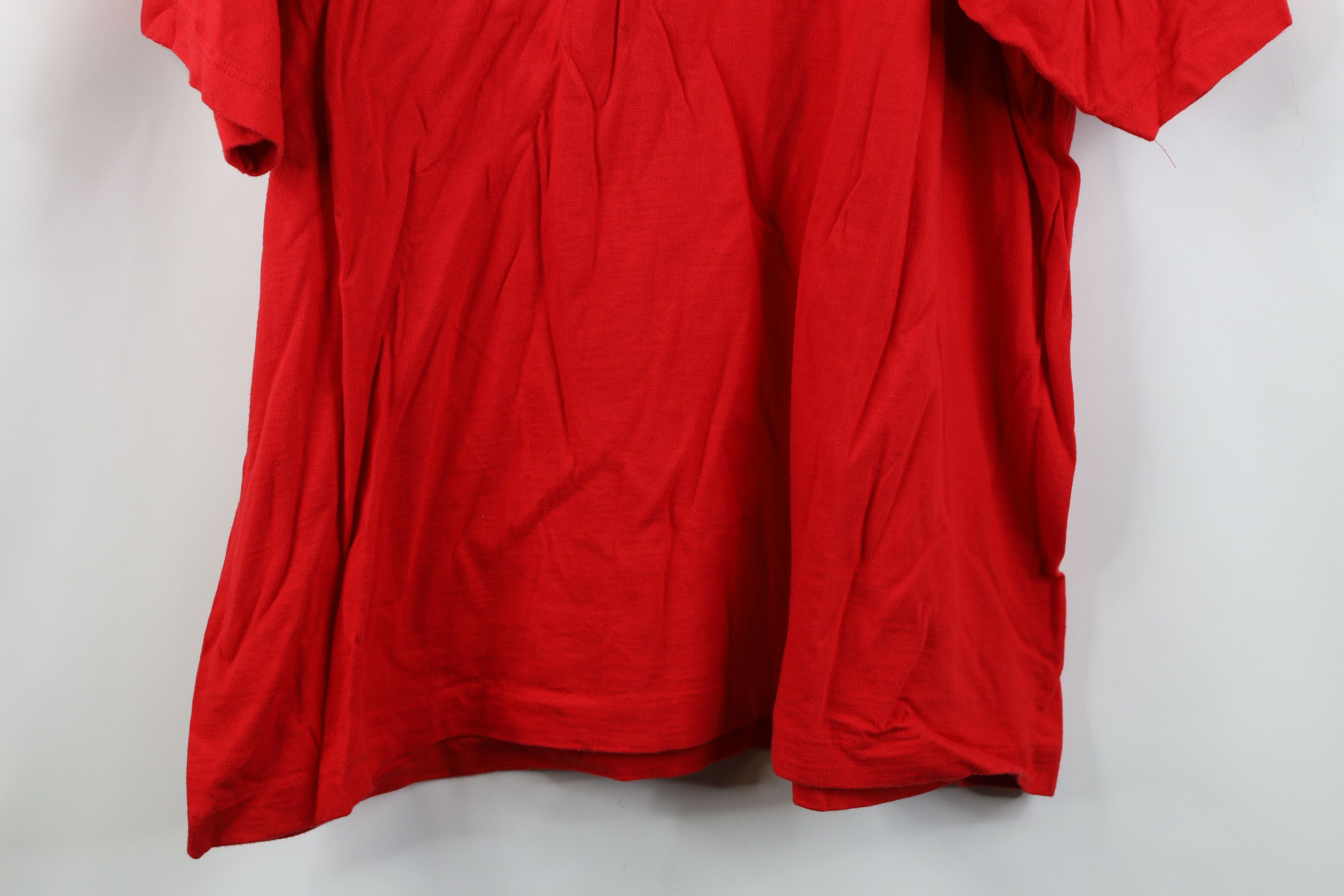 Vintage Vintage 90s Streetwear Heavy Cotton Pocket T-Shirt Red USA Size US XL / EU 56 / 4 - 13 Thumbnail