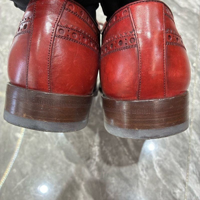 Gucci Gucci Men's Red Brogue Casual Shoes Size US 8.5 / EU 41-42 - 3 Thumbnail