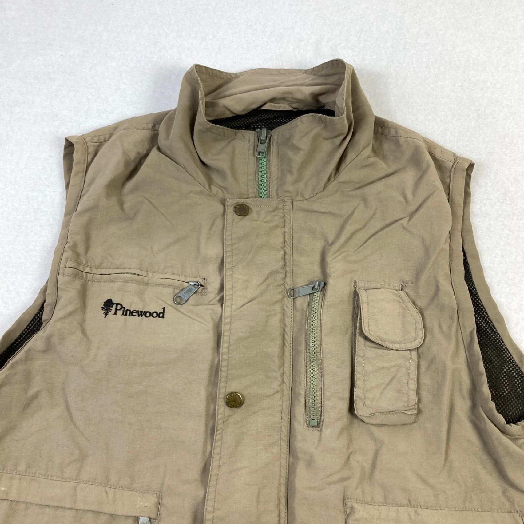 Vintage Pinewood Outdoor Collection Utility Gilet Vest With Pockets Beige Mens XL Snap Size US XL / EU 56 / 4 - 2 Thumbnail