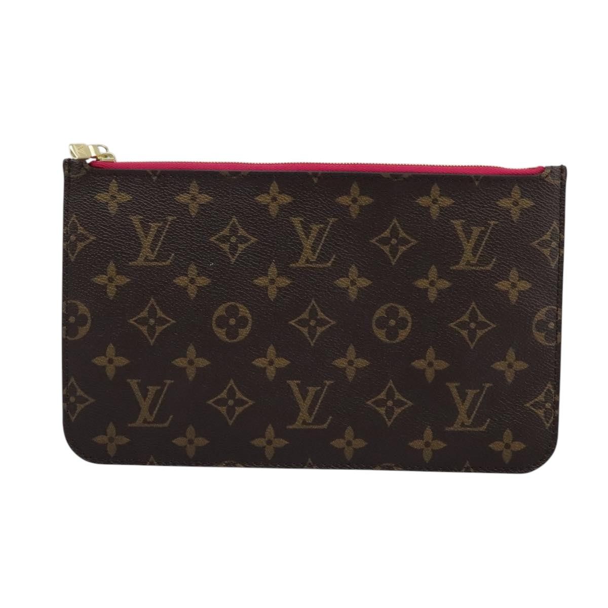 Louis Vuitton Neverfull Pouch Brown Canvas Clutch Bag (Pre-Owned) Size ONE SIZE - 1 Thumbnail