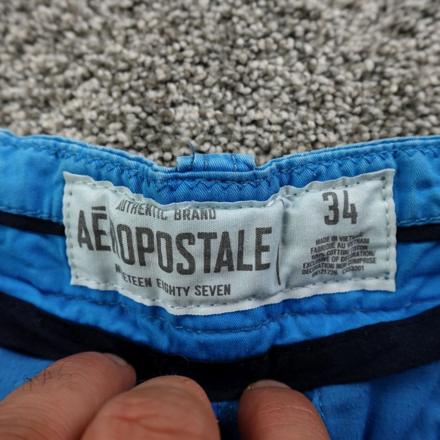 Vintage VINTAGE Aeropostale Bermuda Shorts Mens 34 Blue Chino Casual Preppy Y2K 00s-10s Size US 34 / EU 50 - 7 Thumbnail