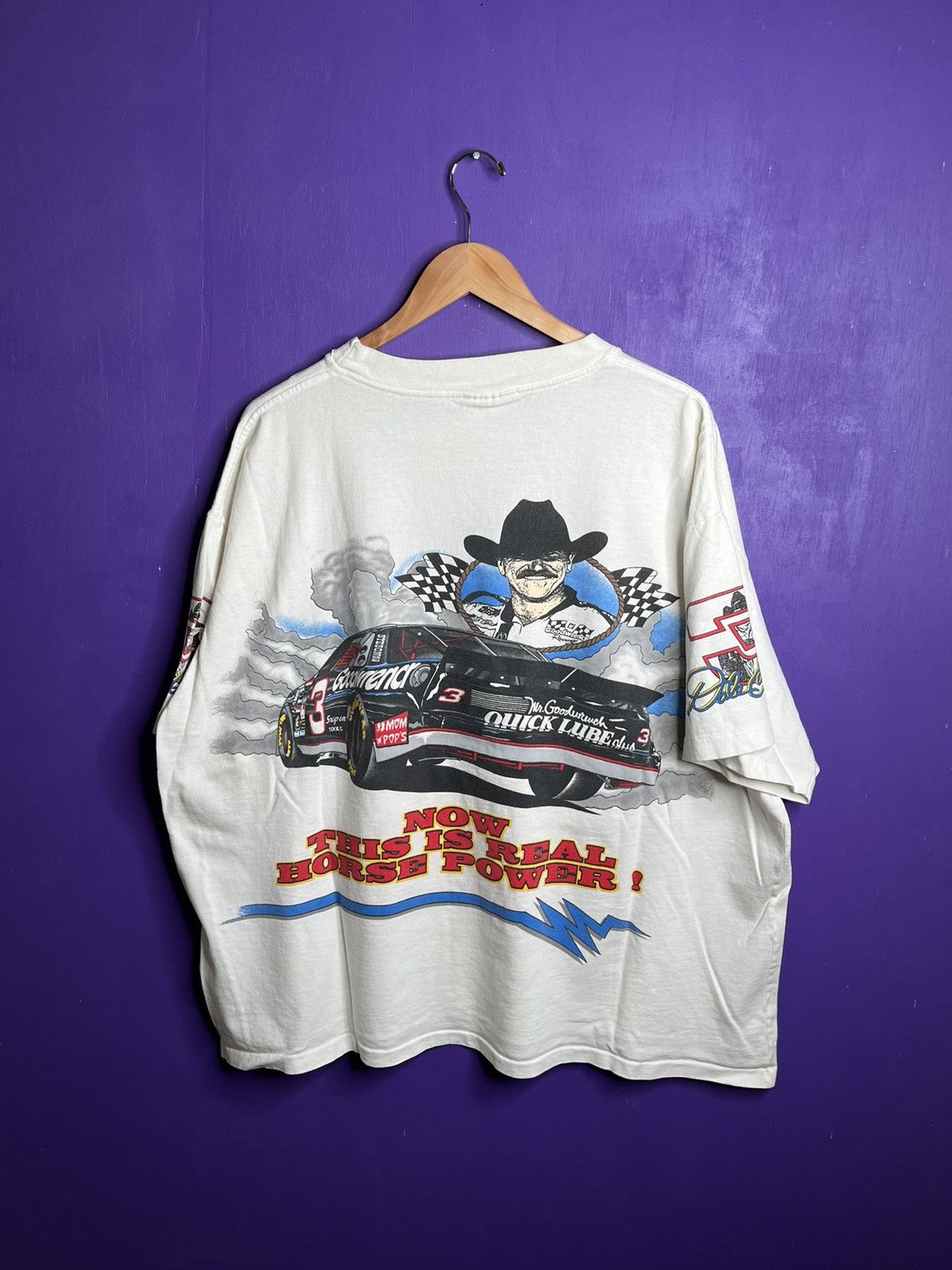 NASCAR × Vintage Vintage 90s NASCAR Dale Earnhardt cowboys & engines AOP tee Size US XXL / EU 58 / 5 - 2 Thumbnail